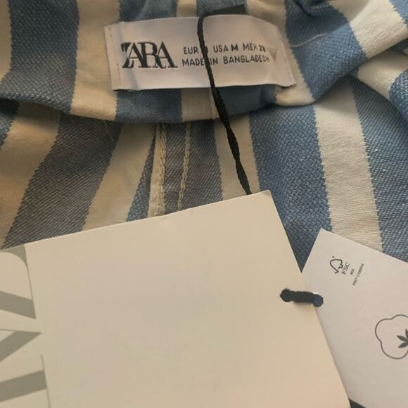 Zara NEW Striped Short overalls - Picture 9 of 10